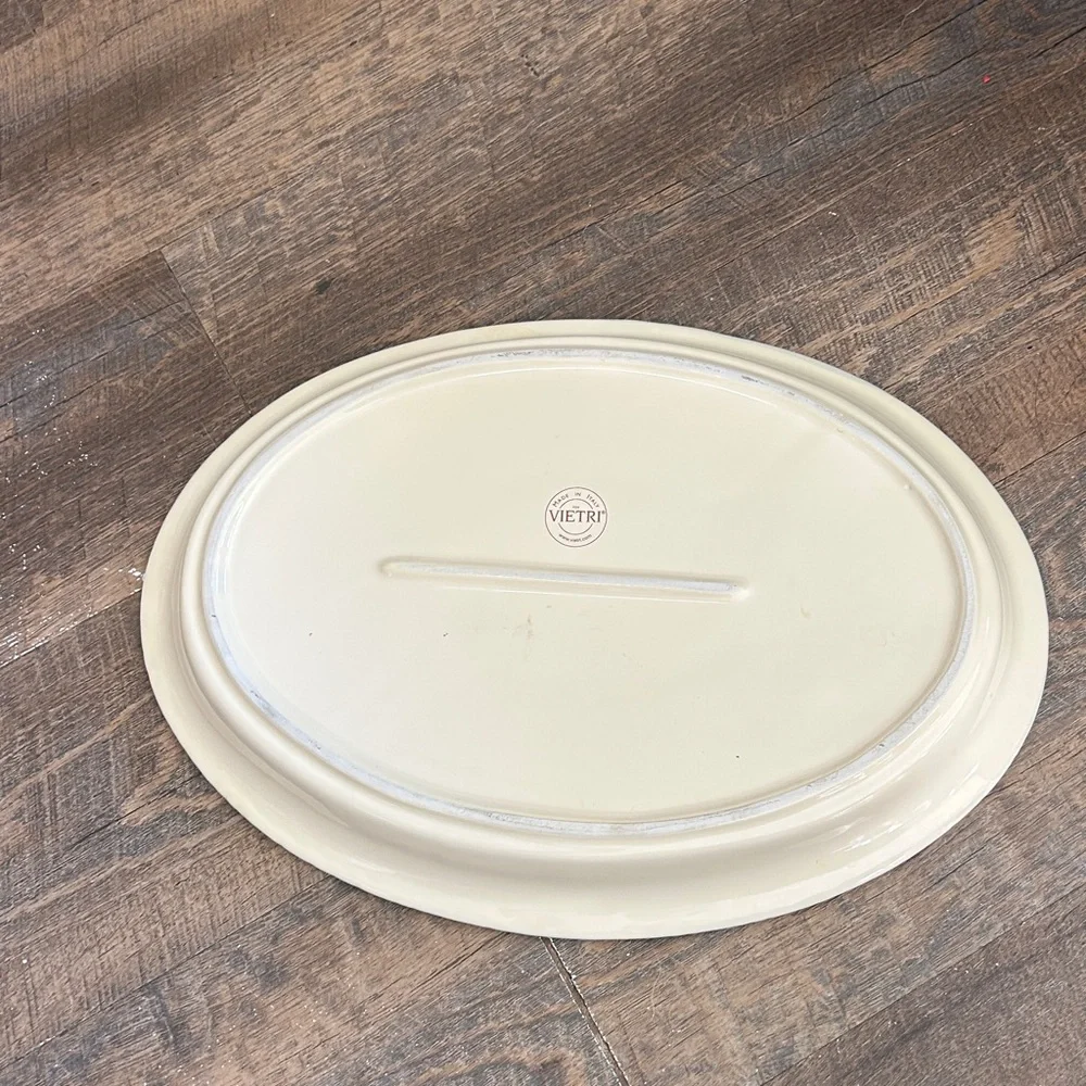 Vietri, Italy! Fiori Di Bosco 5-Part Relish Tray Oval Serving‎ Dish
